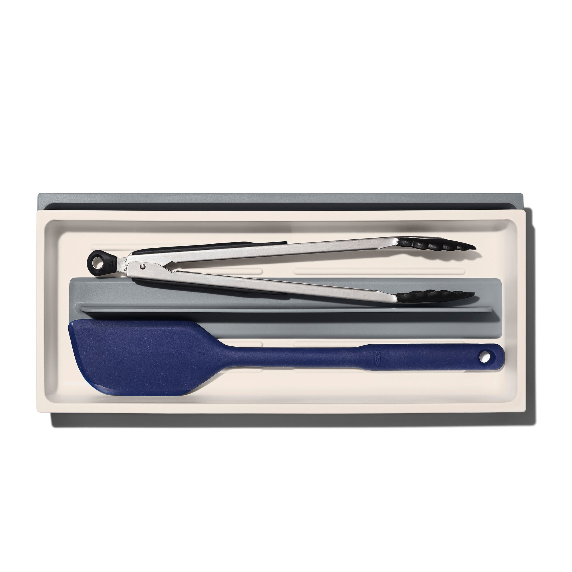 OXO Expandable Long Tool Organiser 2 Piece Set - White/Grey