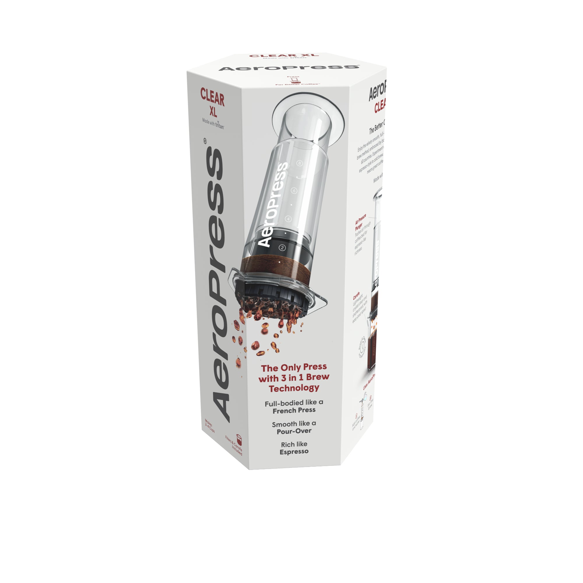 AeroPress XL Coffee Press- Clear