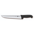 Victorinox Butchers Knife, 23cm, Staight Back Blade, Fibrox - Black