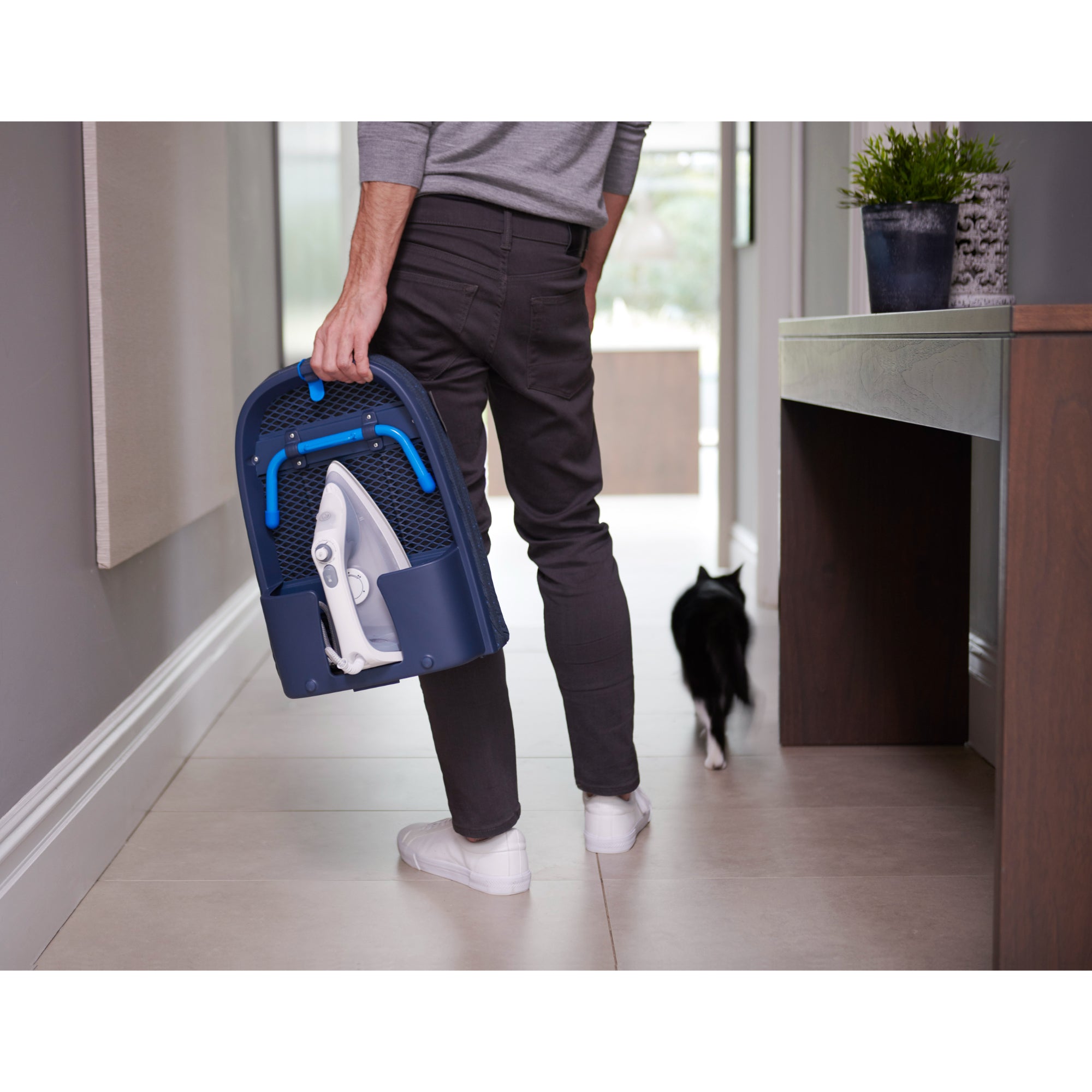 Joseph Joseph Pocket Plus Folding Table-top Ironing Board - Blue
