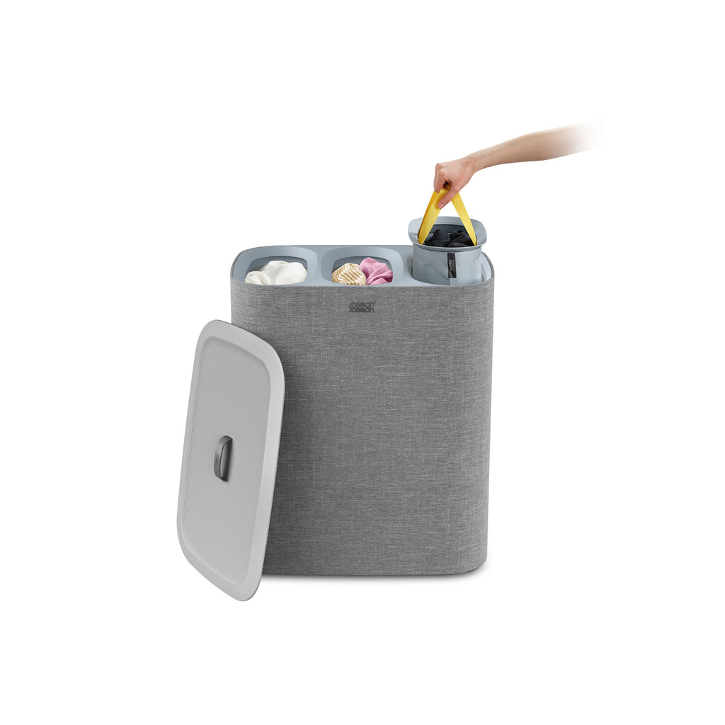 Joseph Joseph Tota Trio 90L Laundry Basket - Grey