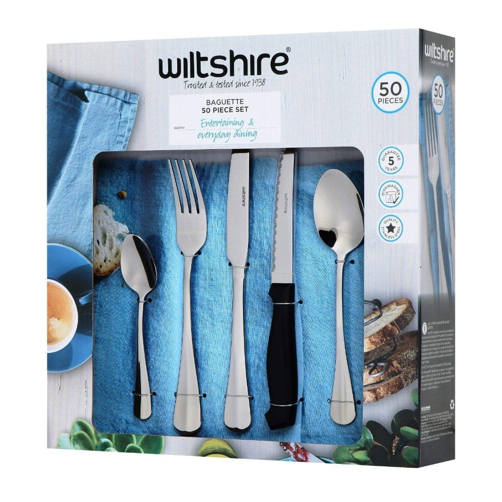 Wiltshire Bronte 50 Piece Cutlery Set - Silver