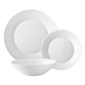 Wiltshire Pearl Ripple 12 Piece Glass Dinner Set - White