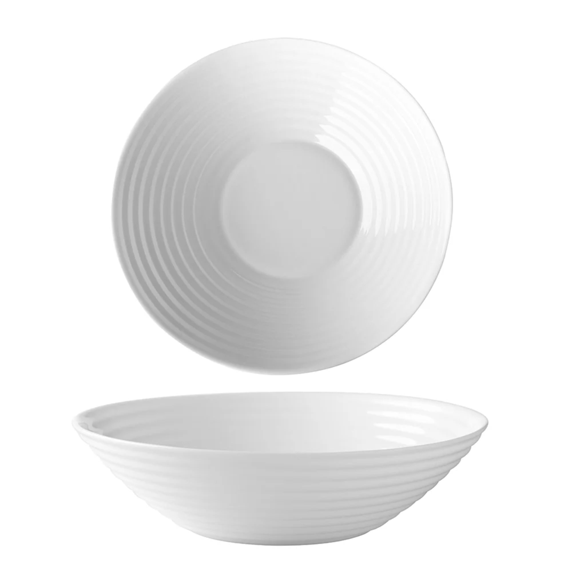 Wiltshire Pearl Ripple 12 Piece Glass Dinner Set - White