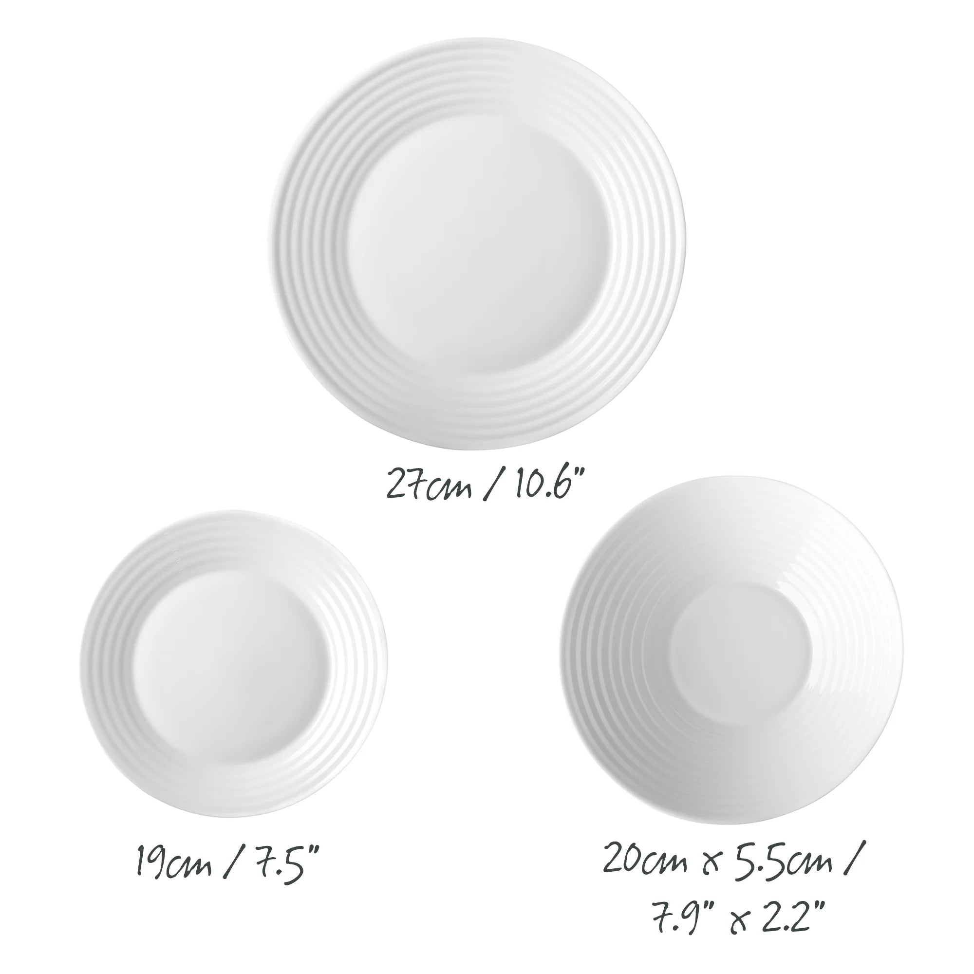 Wiltshire Pearl Ripple 12 Piece Glass Dinner Set - White