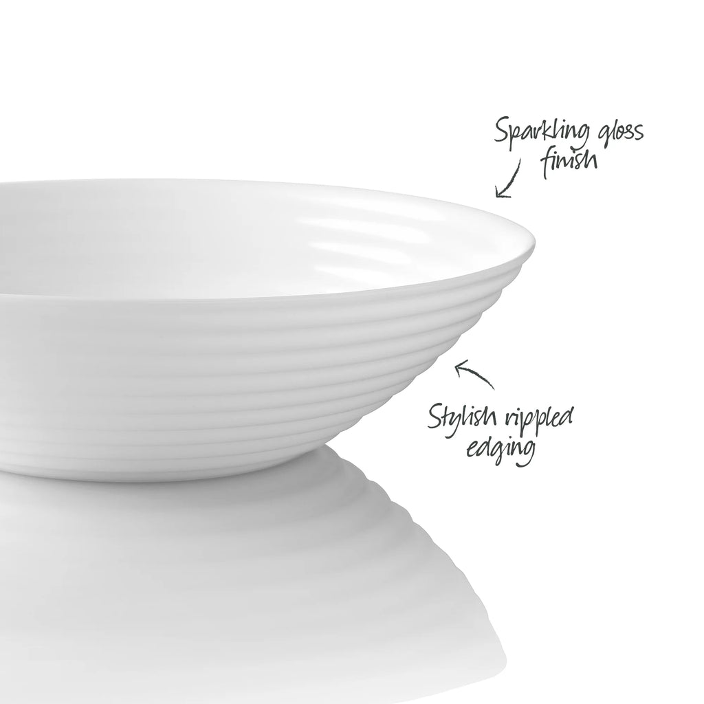 Wiltshire Pearl Ripple 12 Piece Glass Dinner Set - White