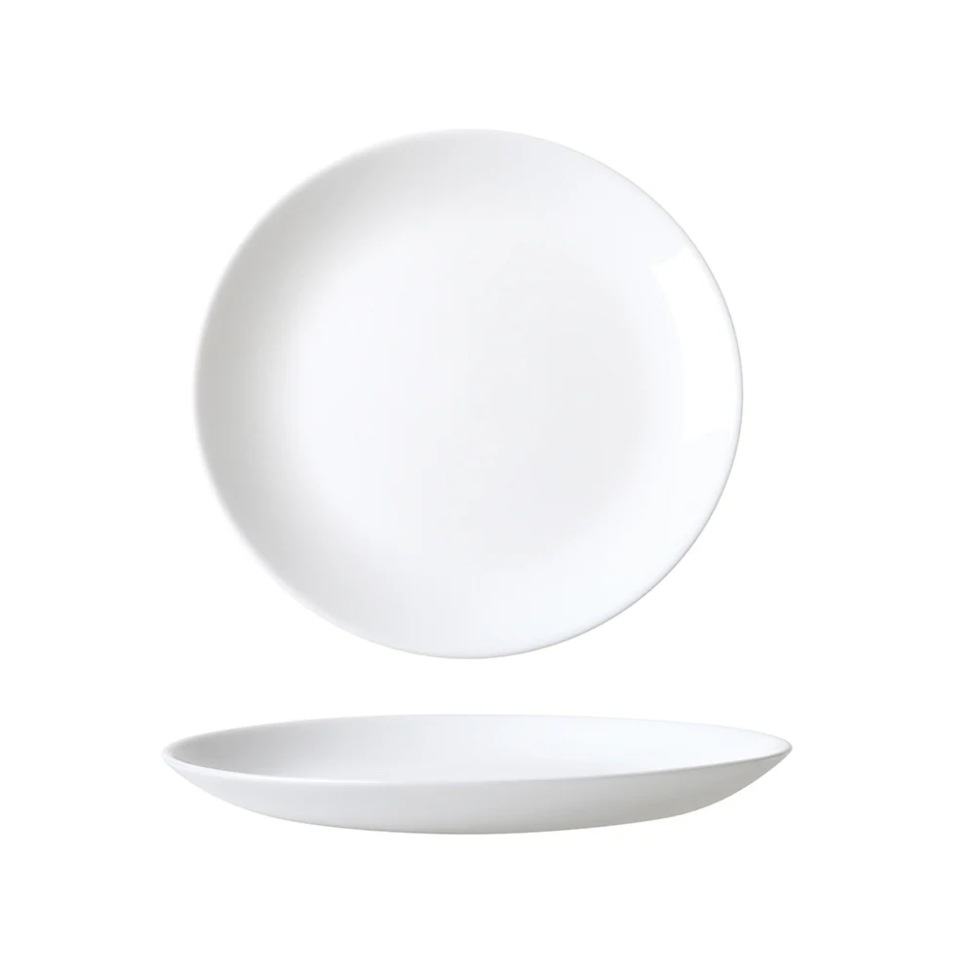 Wiltshire White Coupe 12 Piece Glass Dinner Set - White