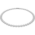 Swarovski Una Angelic Tennis Necklace  Round Cut  White  Rhodium Plated