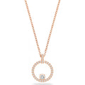 Swarovski Creativity Pendant  Circle  White  Rose Gold-Tone Plated