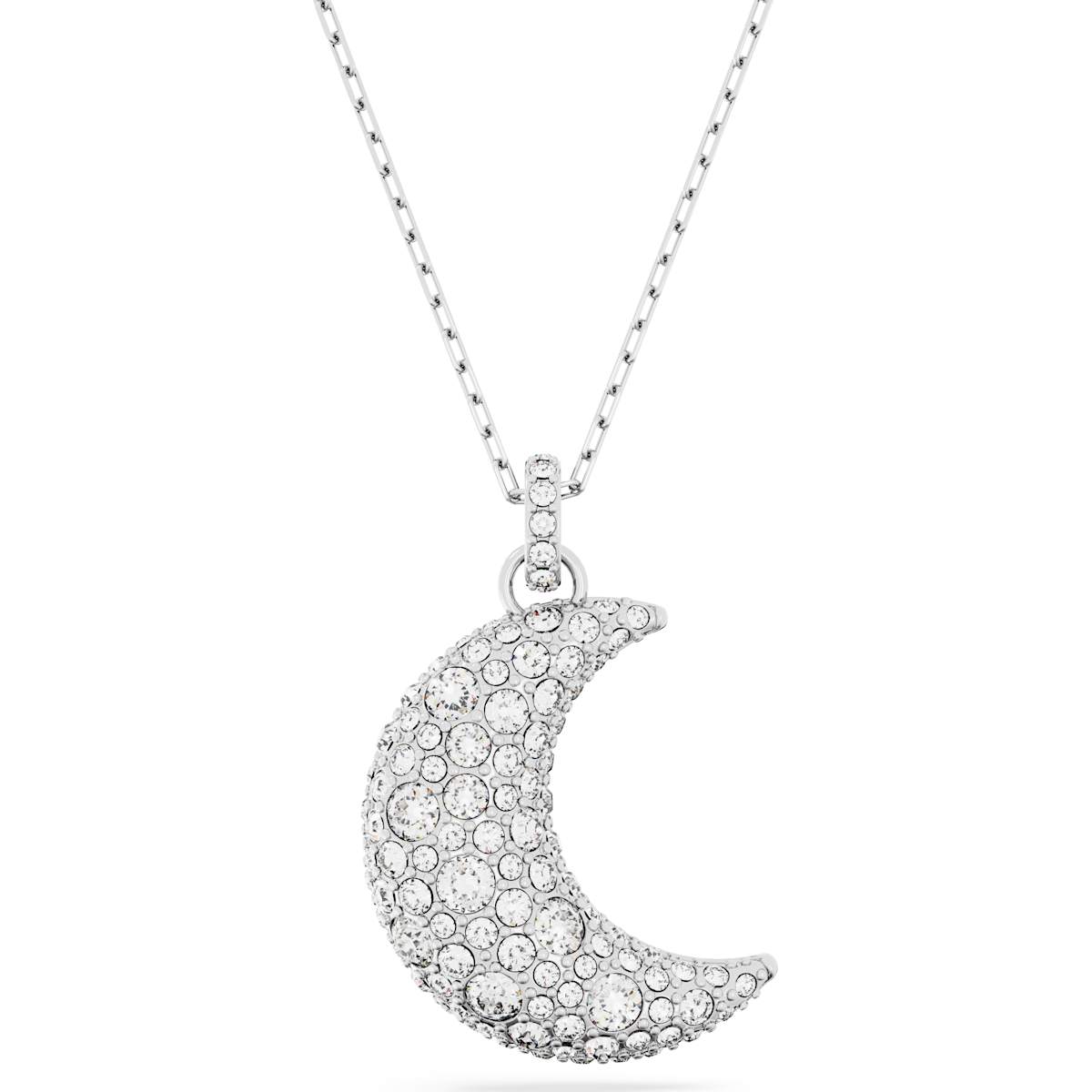Swarovski Sublima Pendant  Moon  White  Rhodium Plated