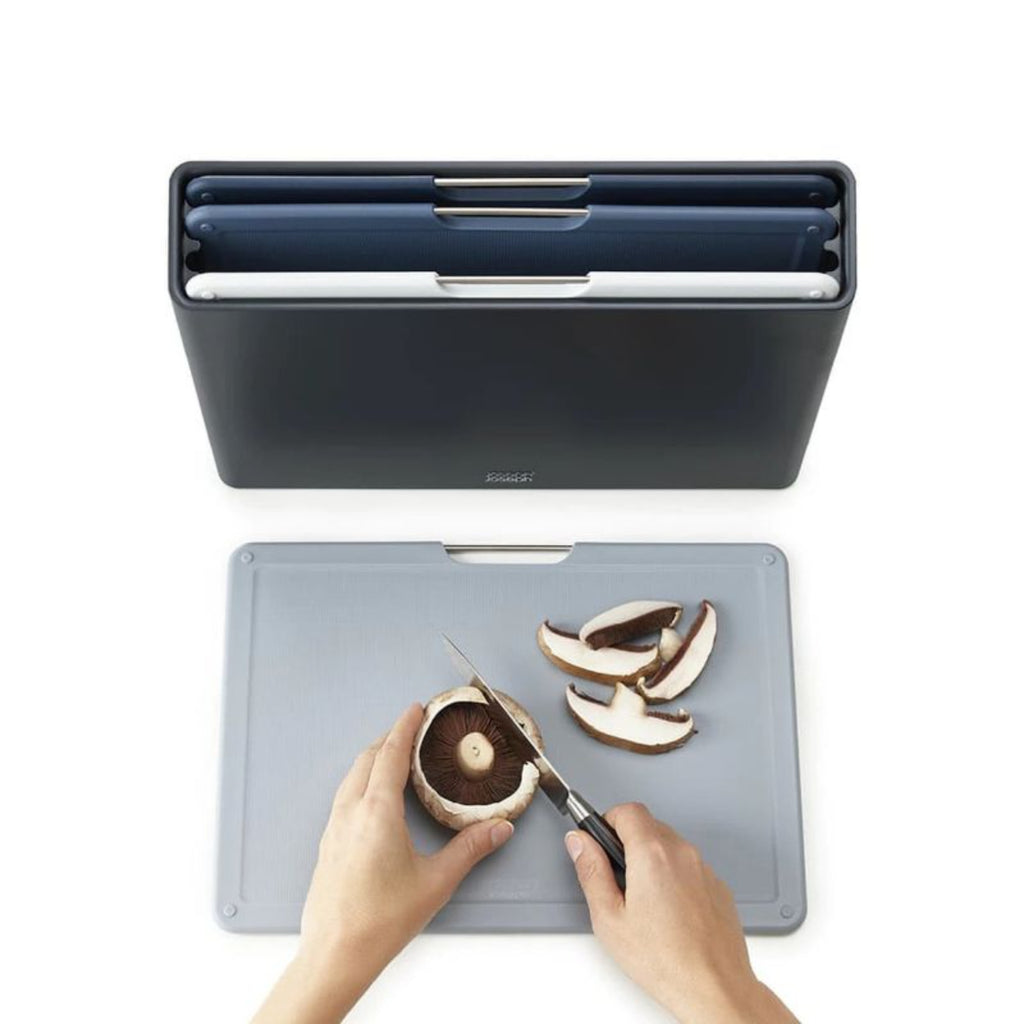 Joseph Joseph  Folio Steel 4 Piece Chopping Board Set Large - Graphite
