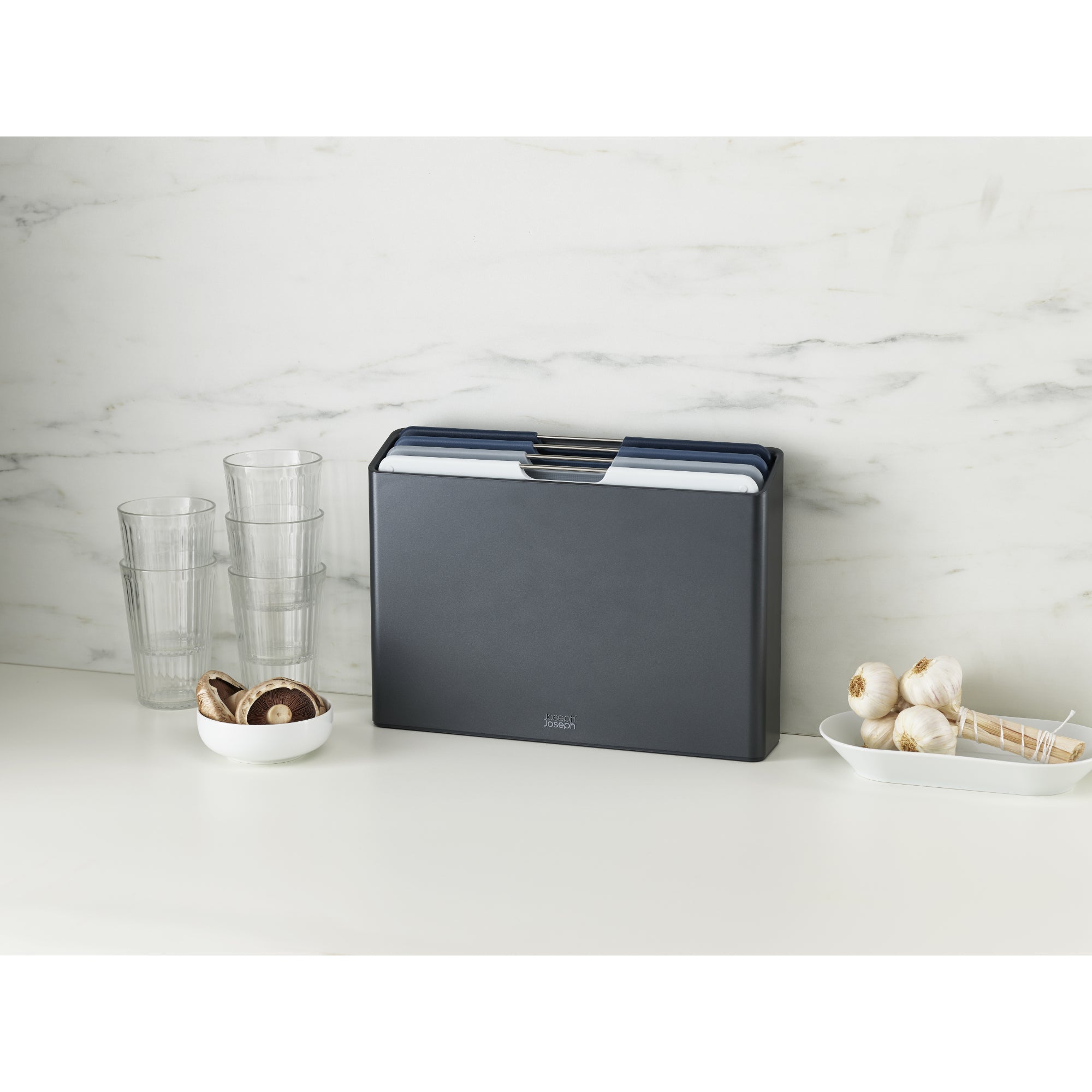 Joseph Joseph  Folio Steel 4 Piece Chopping Board Set Large - Graphite
