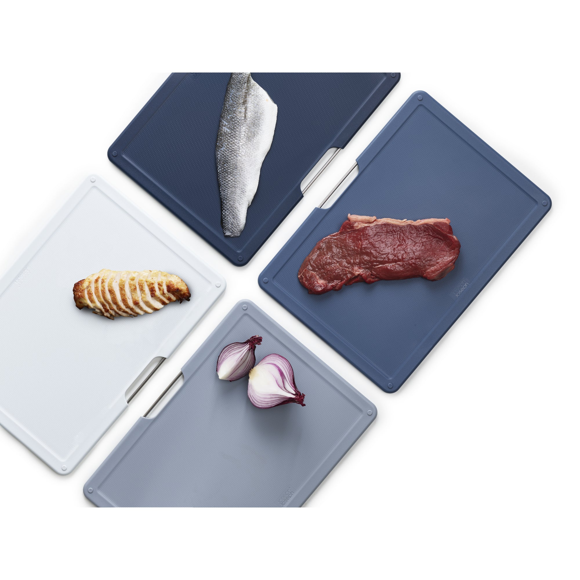Joseph Joseph  Folio Steel 4 Piece Chopping Board Set Large - Graphite
