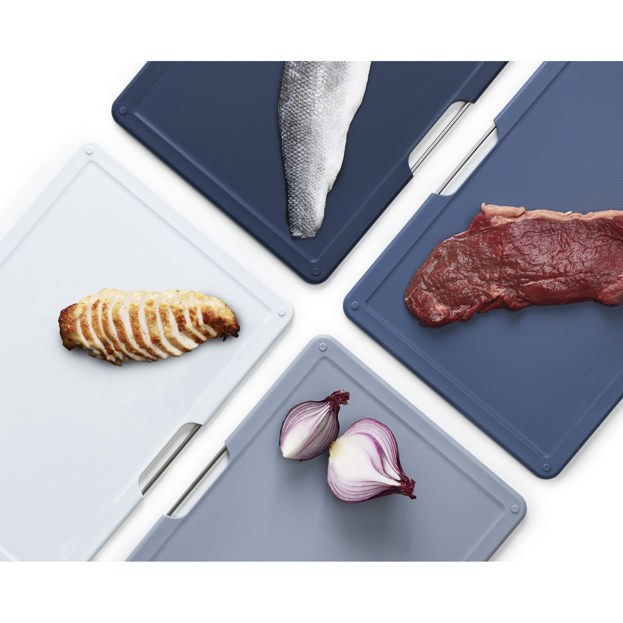 Joseph Joseph  Folio Steel 4 Piece Chopping Board Set Regular - Graphite