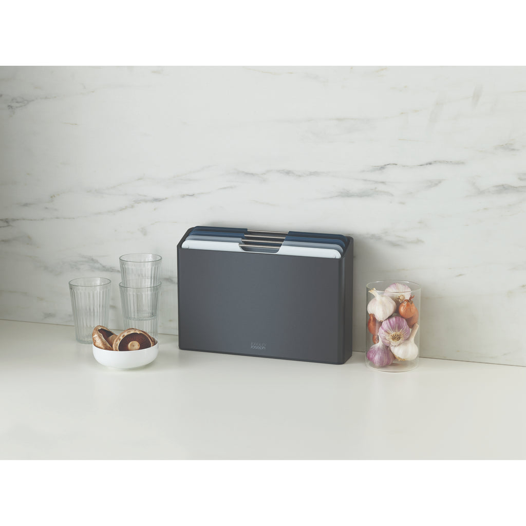 Joseph Joseph  Folio Steel 4 Piece Chopping Board Set Regular - Graphite