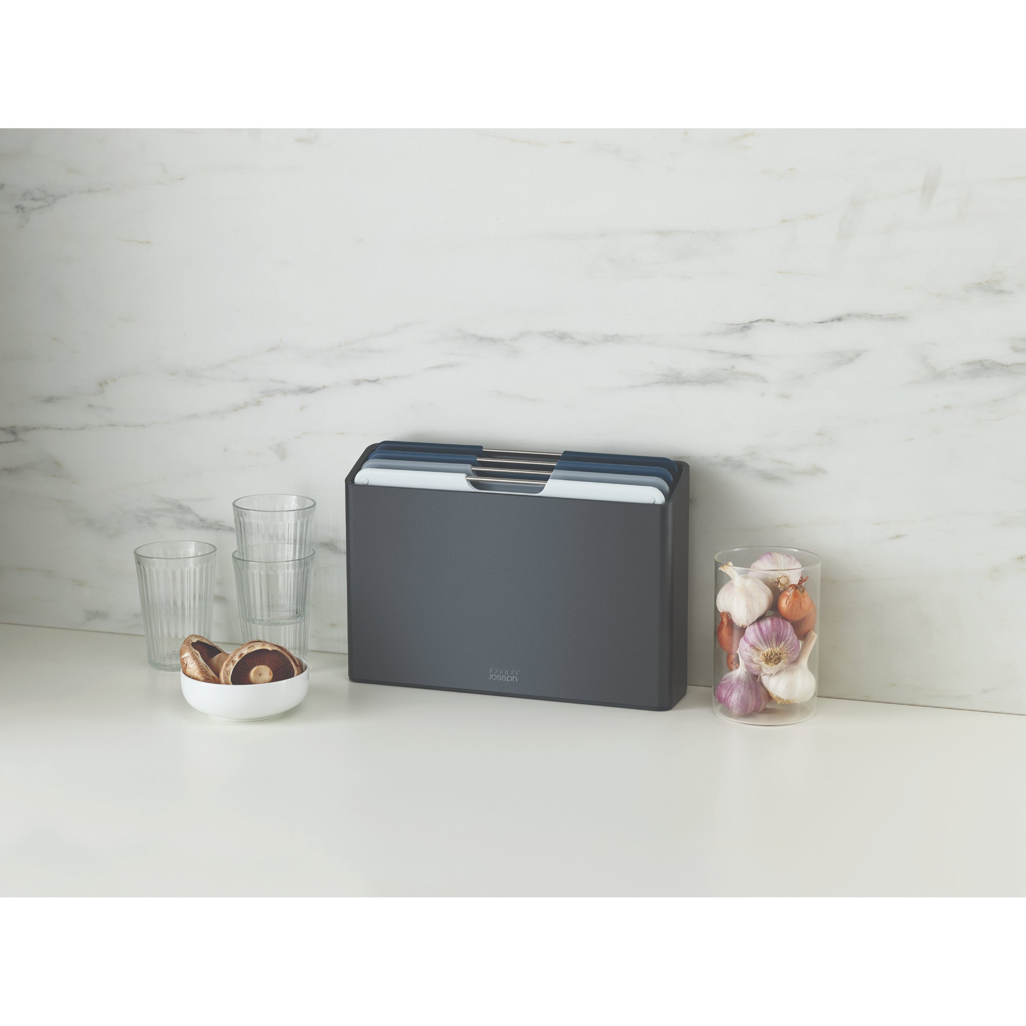 Joseph Joseph  Folio Steel 4 Piece Chopping Board Set Regular - Graphite