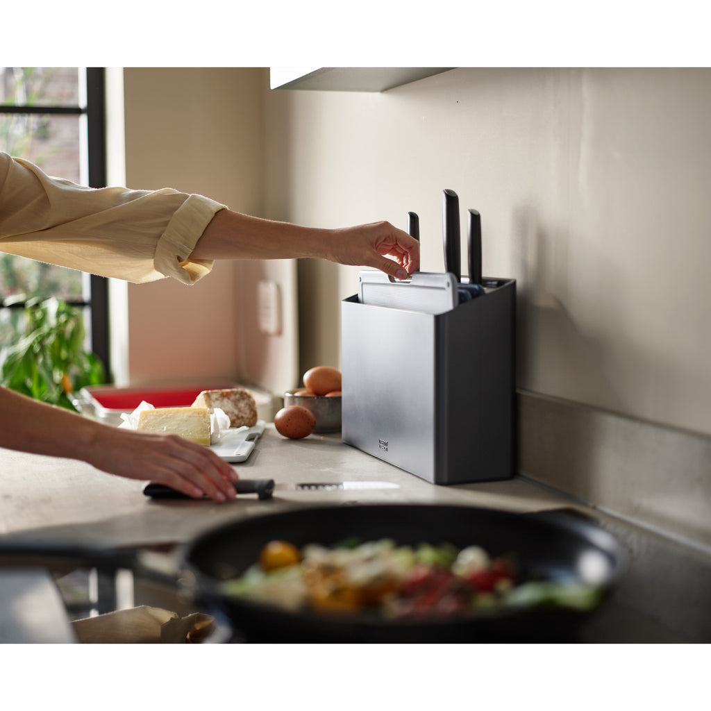 Joseph Joseph Folio Plus 8 Piece Knife & Board Set - Graphite