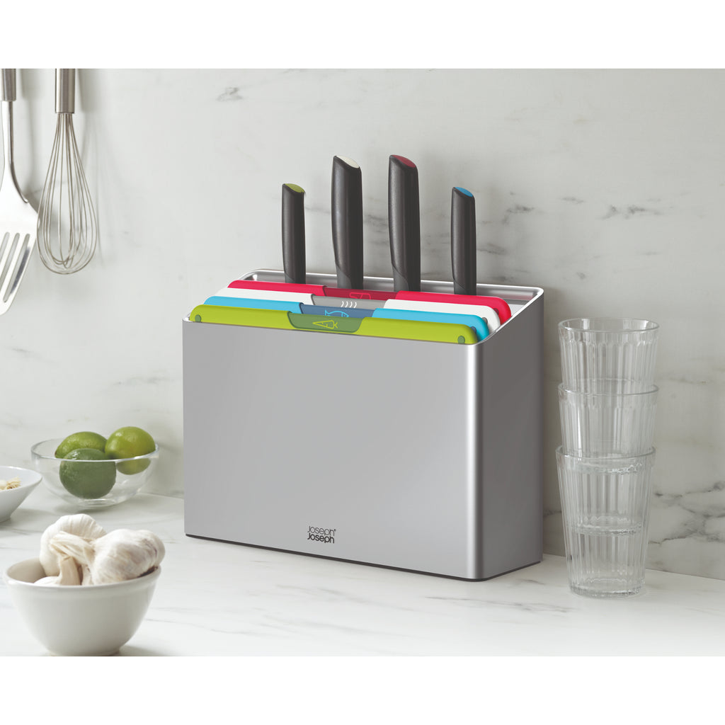 Joseph Joseph Folio Icon Plus 8 Piece Knife and Chopping Board Set - Multi