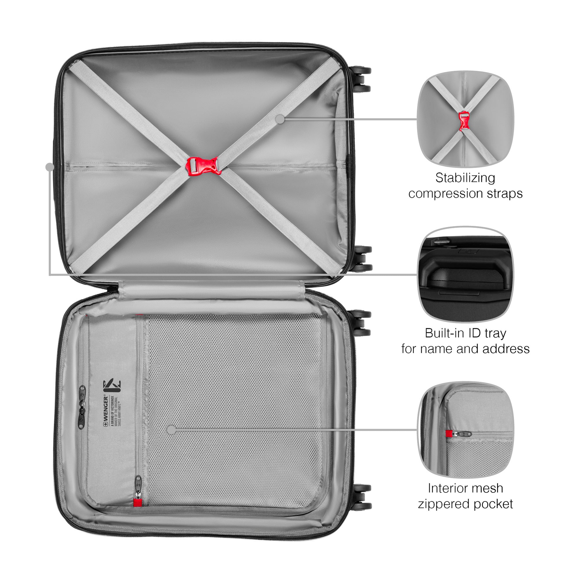 Wenger Prymo Hardside Carry-On -55 x 40 x 20/25 cm - 36/43 Litres