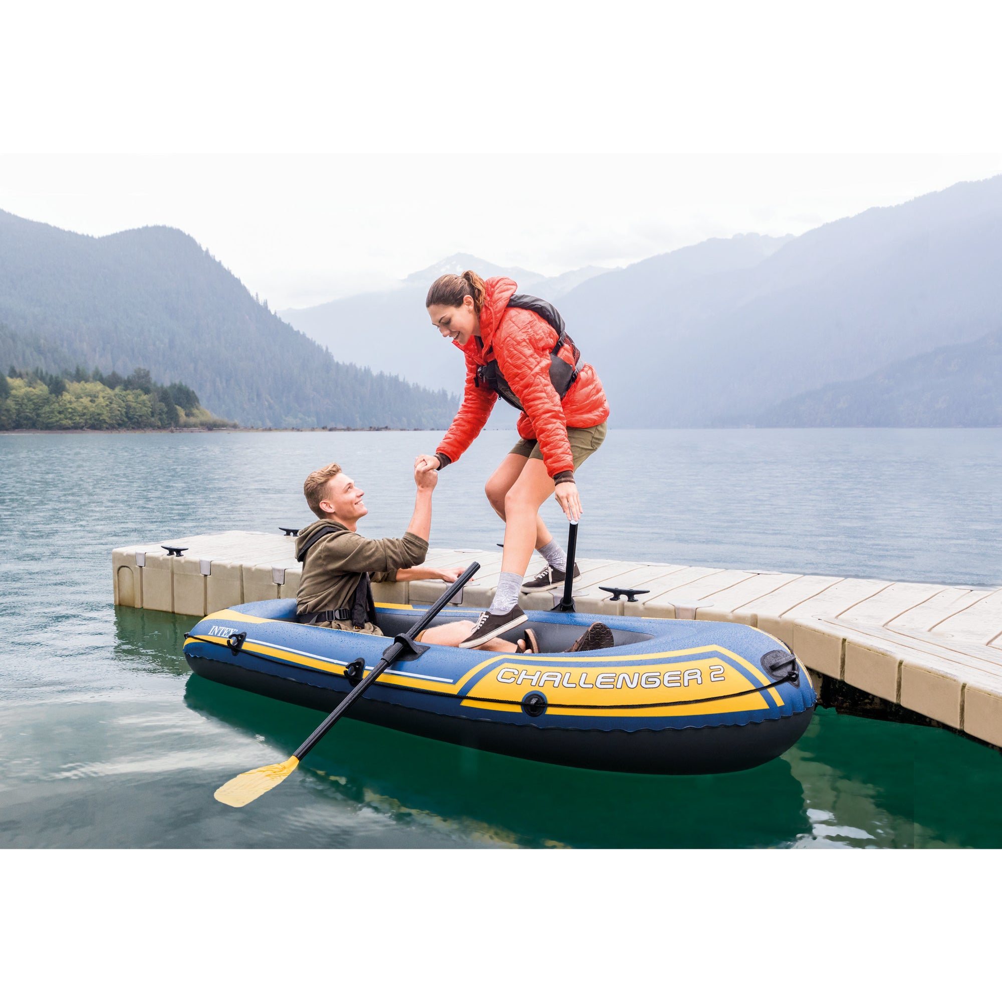 Intex Challenger 2 Person Boat Set