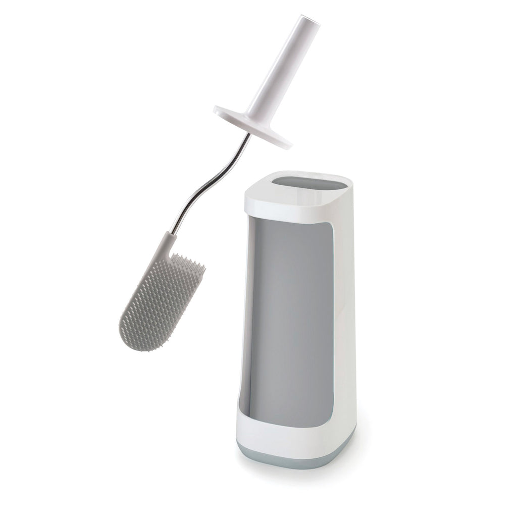 Joseph Joseph Flex Smart Toilet Brush w/ Holder White & Grey Innovative Hygienic