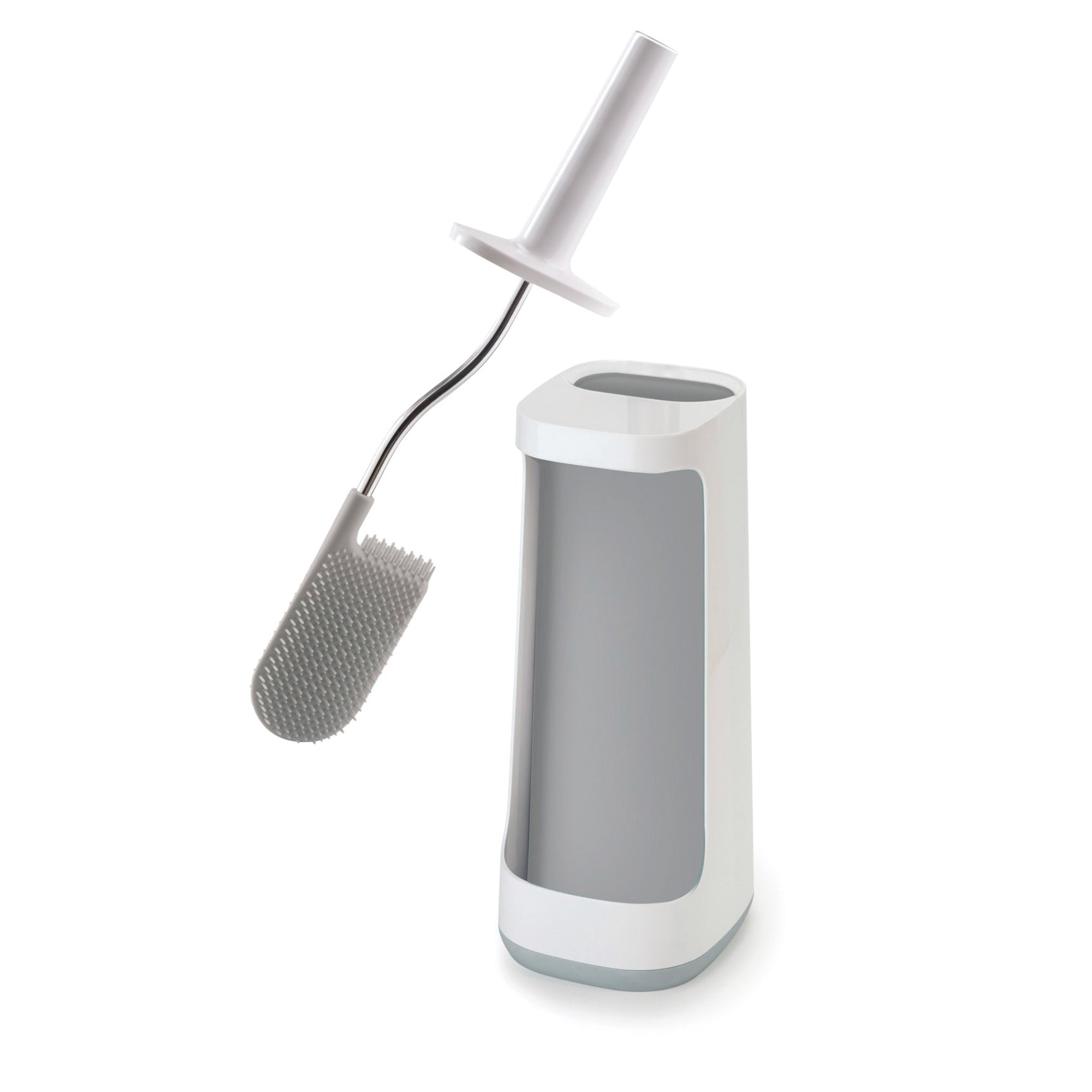 Joseph Joseph Flex Smart Toilet Brush w/ Holder White & Grey Innovative Hygienic