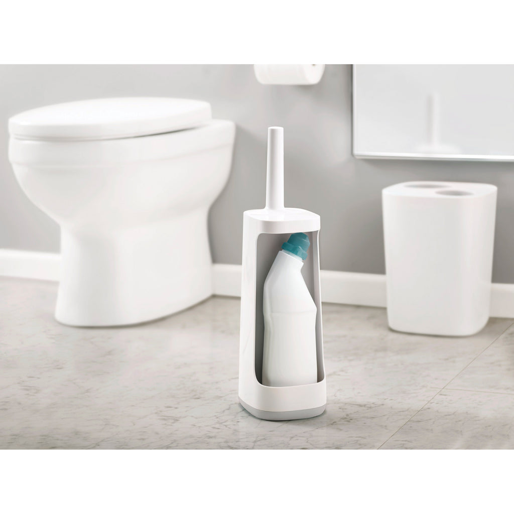 Joseph Joseph Flex Smart Toilet Brush w/ Holder White & Grey Innovative Hygienic