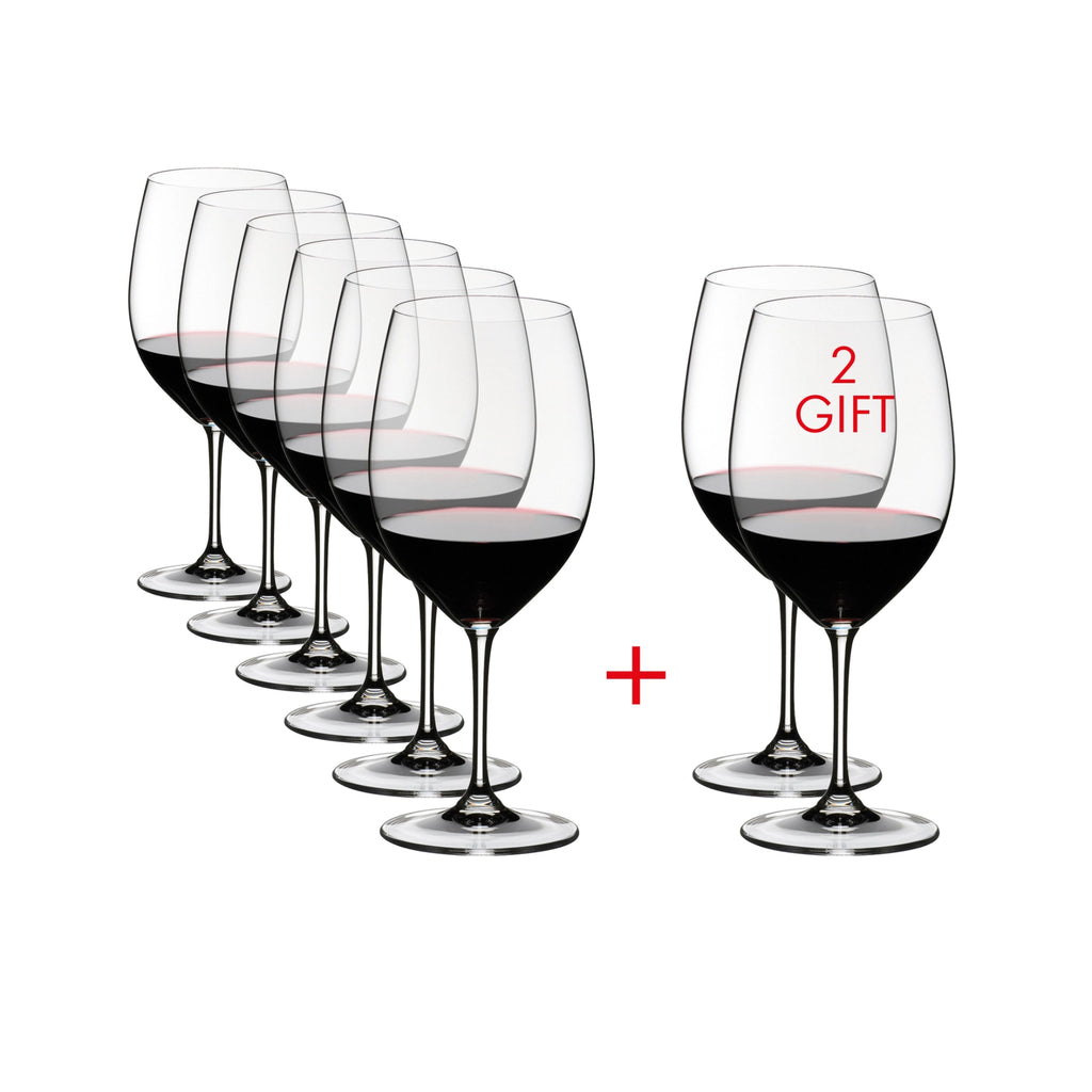 Riedel Vinum Cabernet/Merlot 8 Piece Set - Buy 6 Get 2 Free