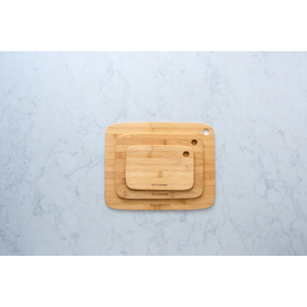 Peer Sorensen Long Grain Bamboo Board 3 Piece Set - Natural Bamboo