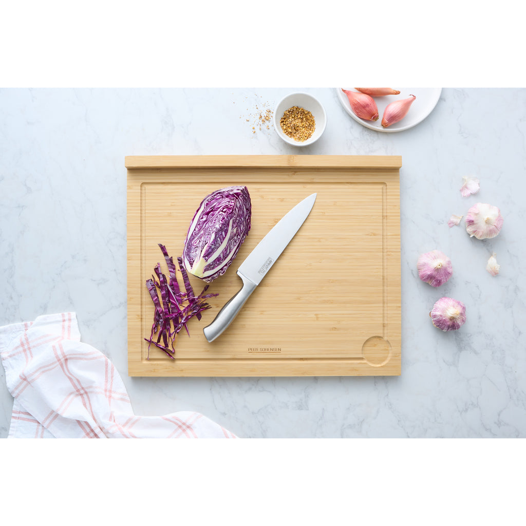 Peer Sorensen Bamboo Counter Edge Cutting Board with Juice Groove - 50 x 40 x 2cm