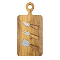 Peer Sorensen 4 Piece Cheese Knife and Rectangular Board Set - Natural Teak