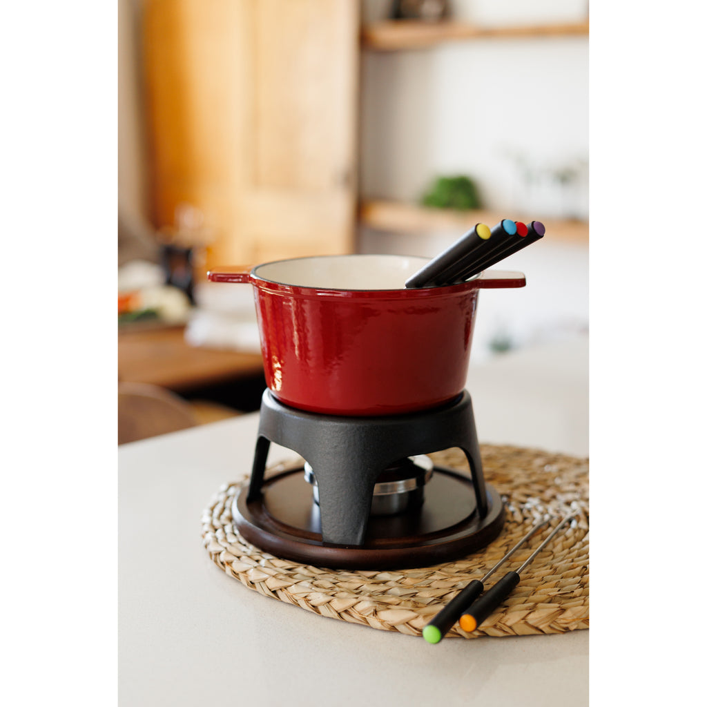 Swissmar Sierra Fondue Set 11pc Cherry Red
