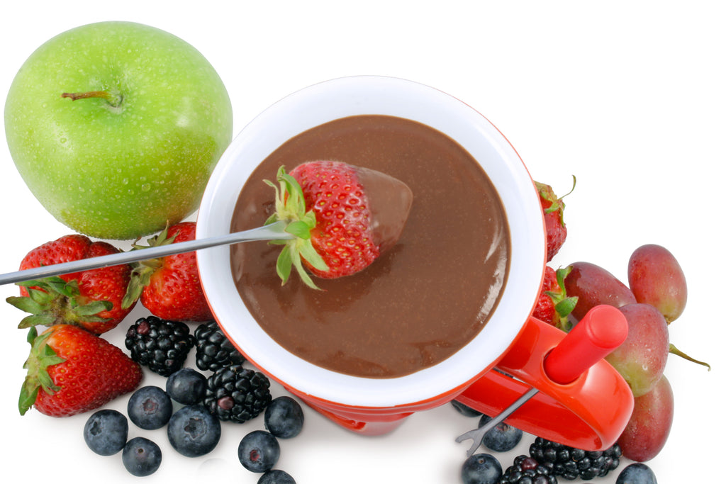 Swissmar 75806 4pc Chocolate Fondue Mug Set  Red