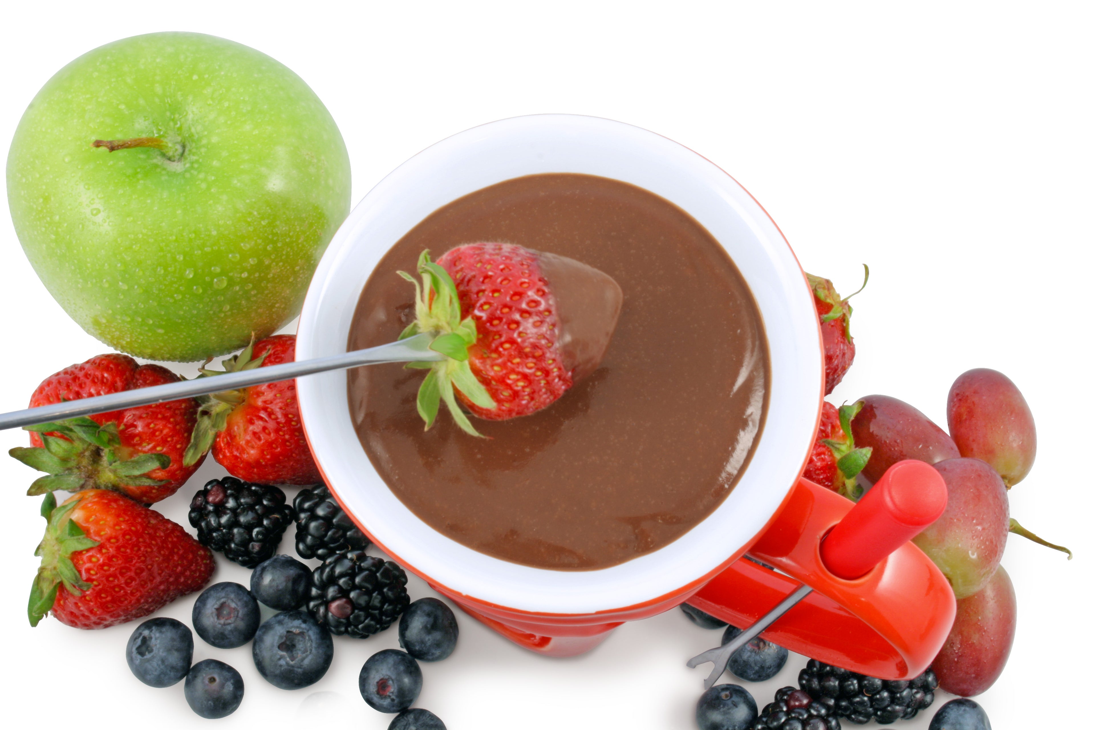 Swissmar 75806 4pc Chocolate Fondue Mug Set  Red
