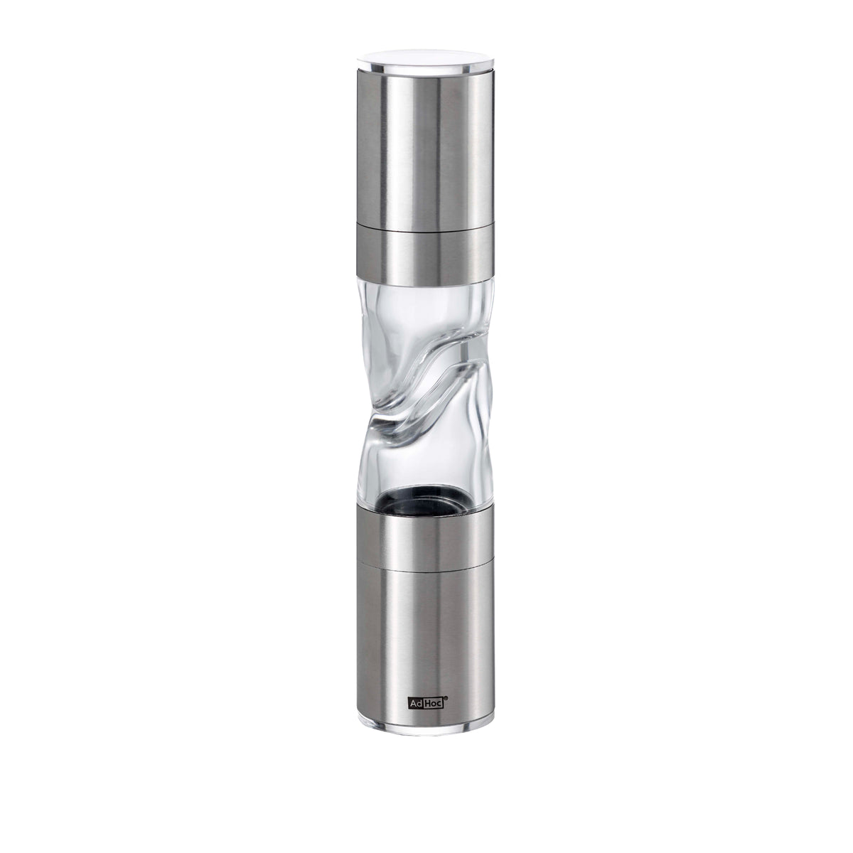 AdHoc Duomill Pure Pepper and Salt Double Mill  22cm - Silver