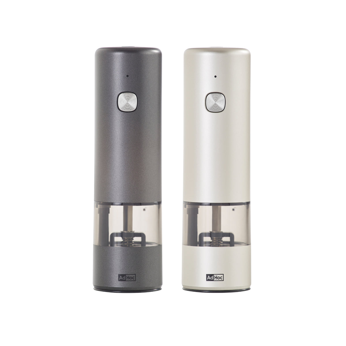 AdHoc i.Mill Electric Pepper and Salt Mill Set 17cm Rechargeable -Grey