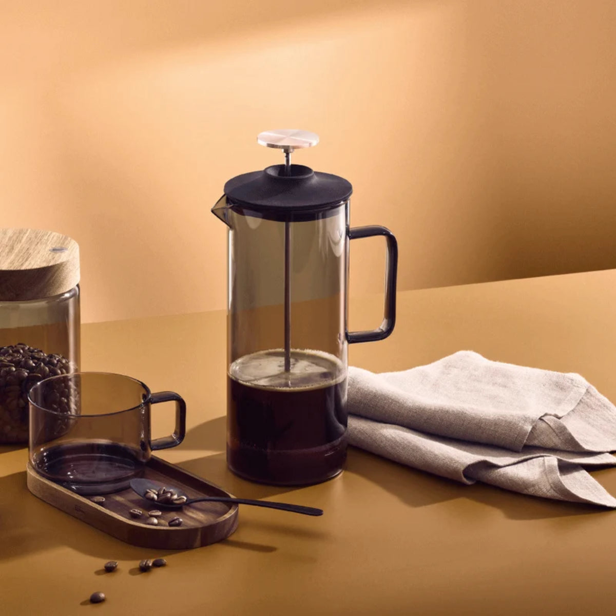 AdHoc Impact French Press Coffee Maker 1000ml - Silver