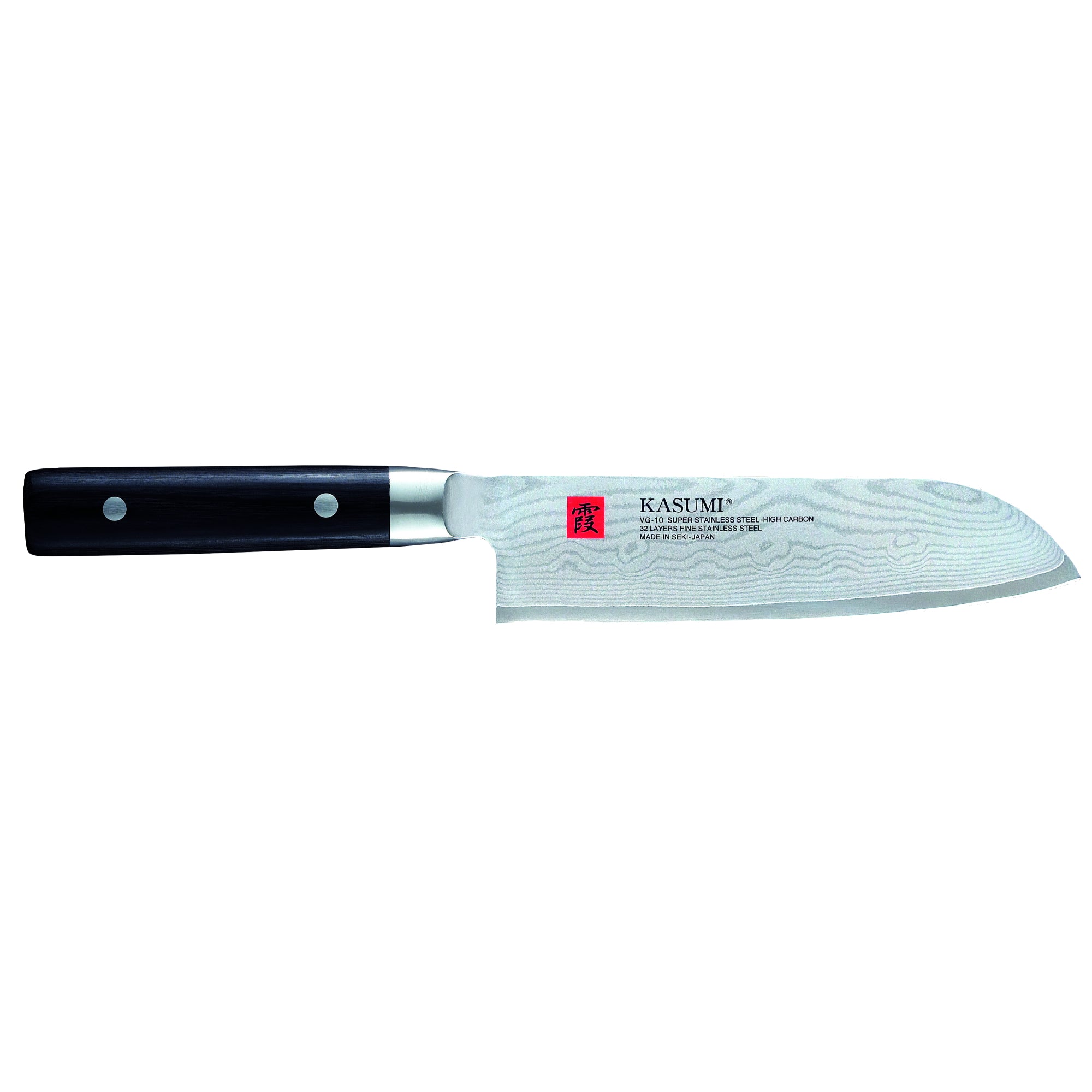 Kasumi 78208  Santoku Knife Black 18cm