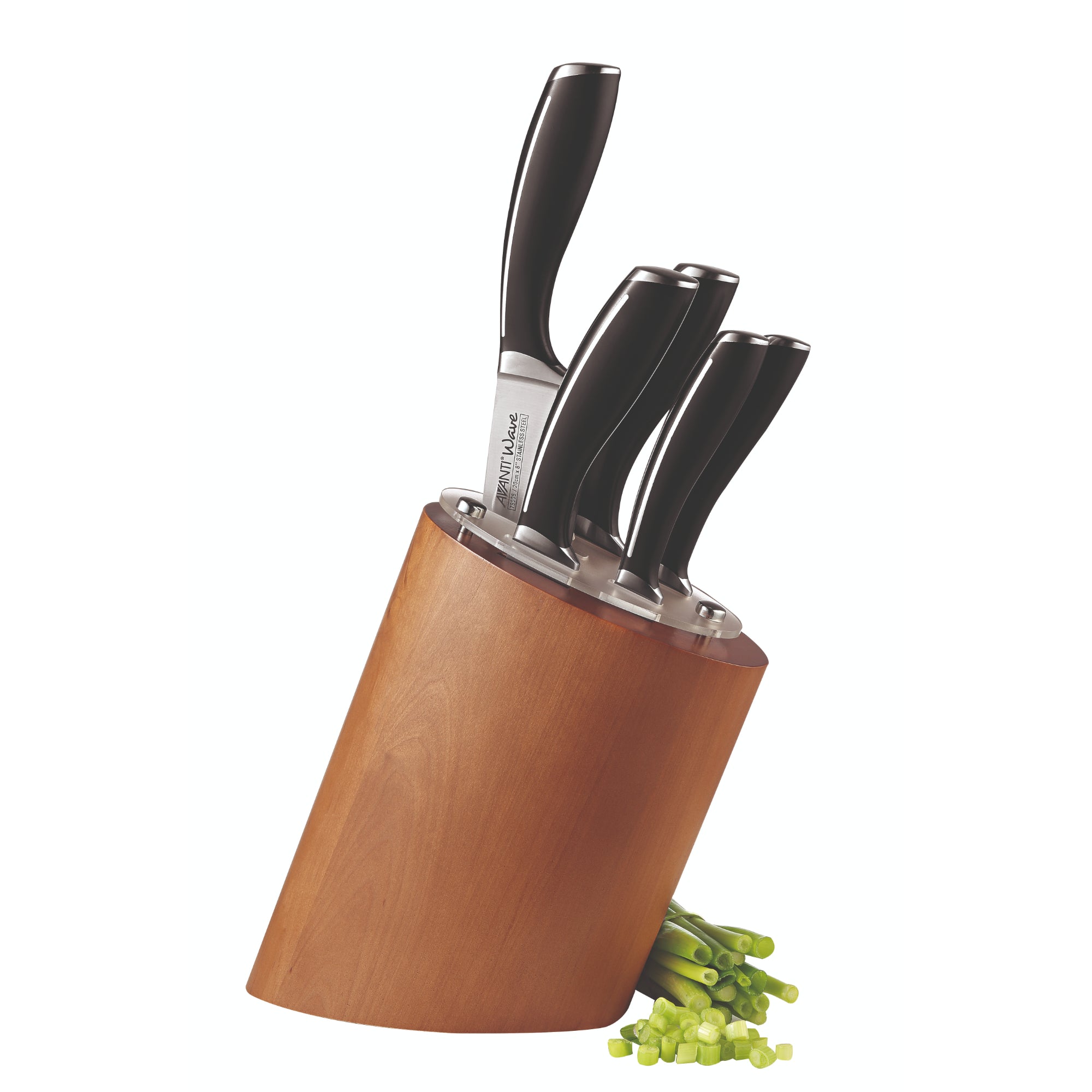 Avanti 6 Piece Wave Birchwood Knife Block - 78854
