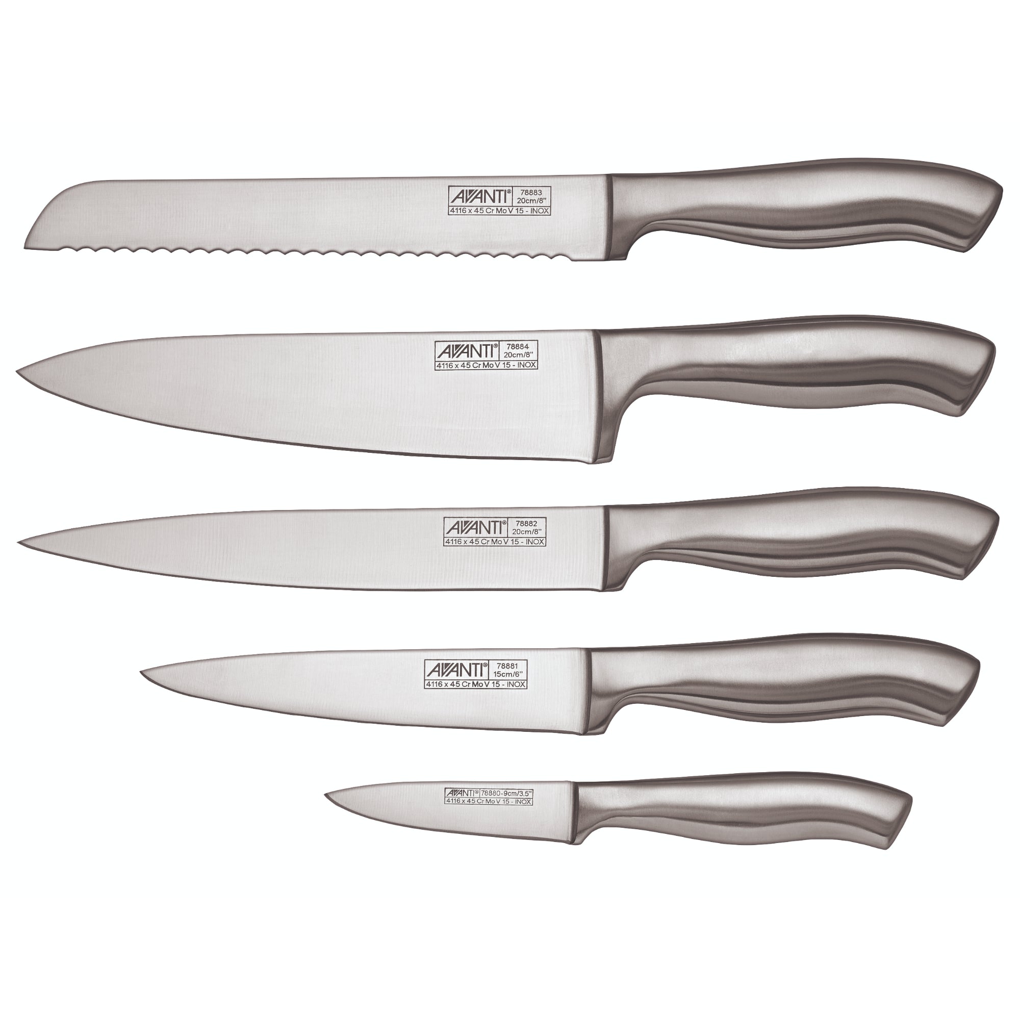 Avanti 78879 Tempo 6PC Knife block German stainless steel Knives 6 piece