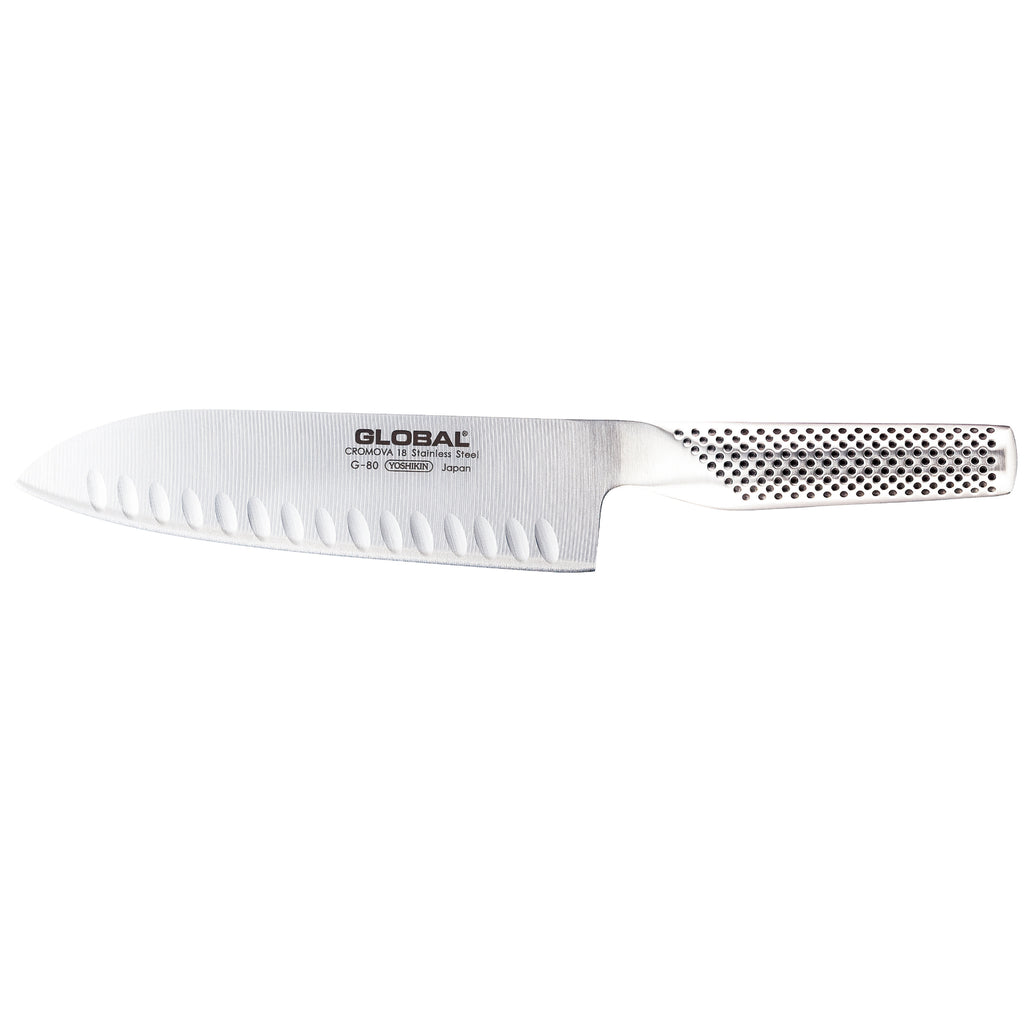 Global 18cm Santoku Fluted Knife