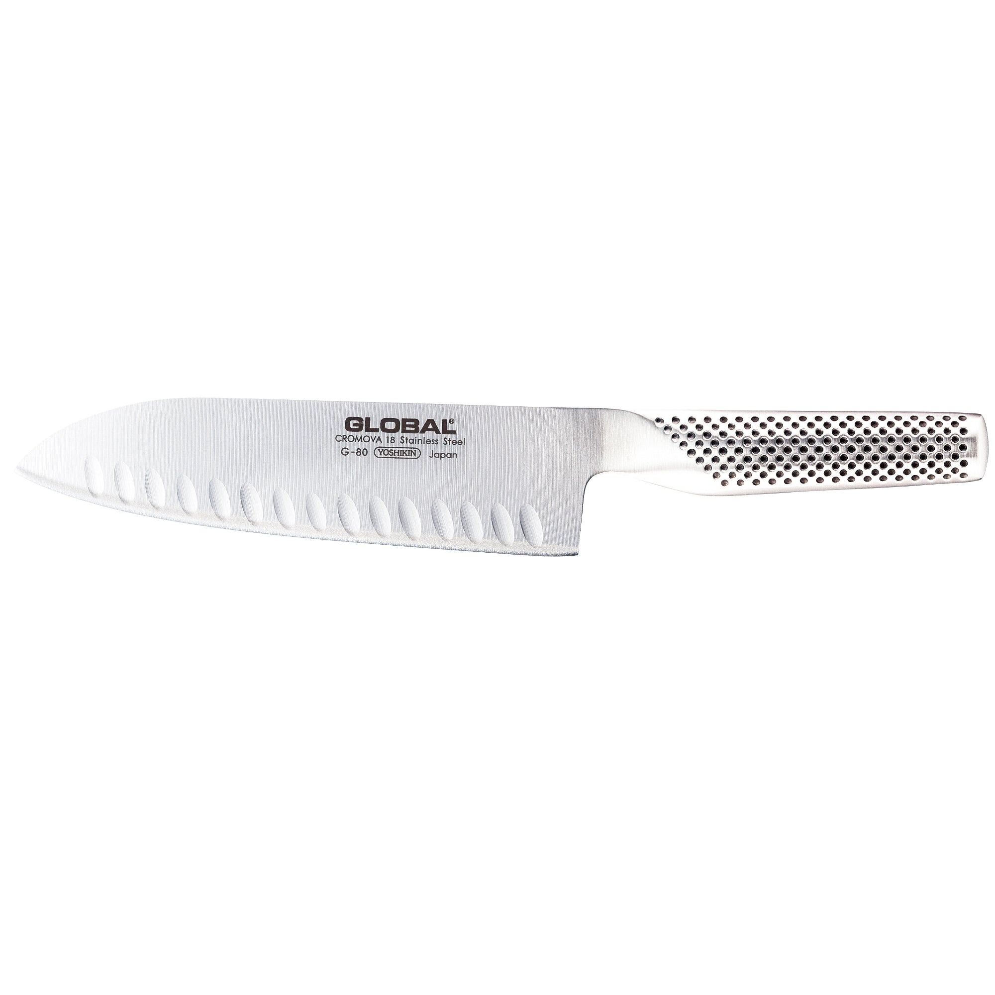 Global 18cm Santoku Fluted Knife