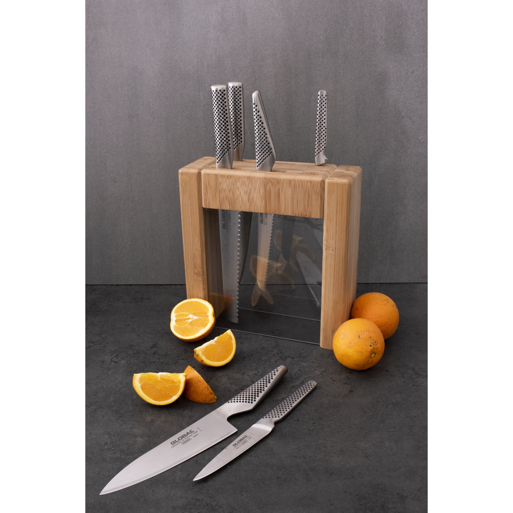 Global 79585 Ikasu Knife Block Set 7pc