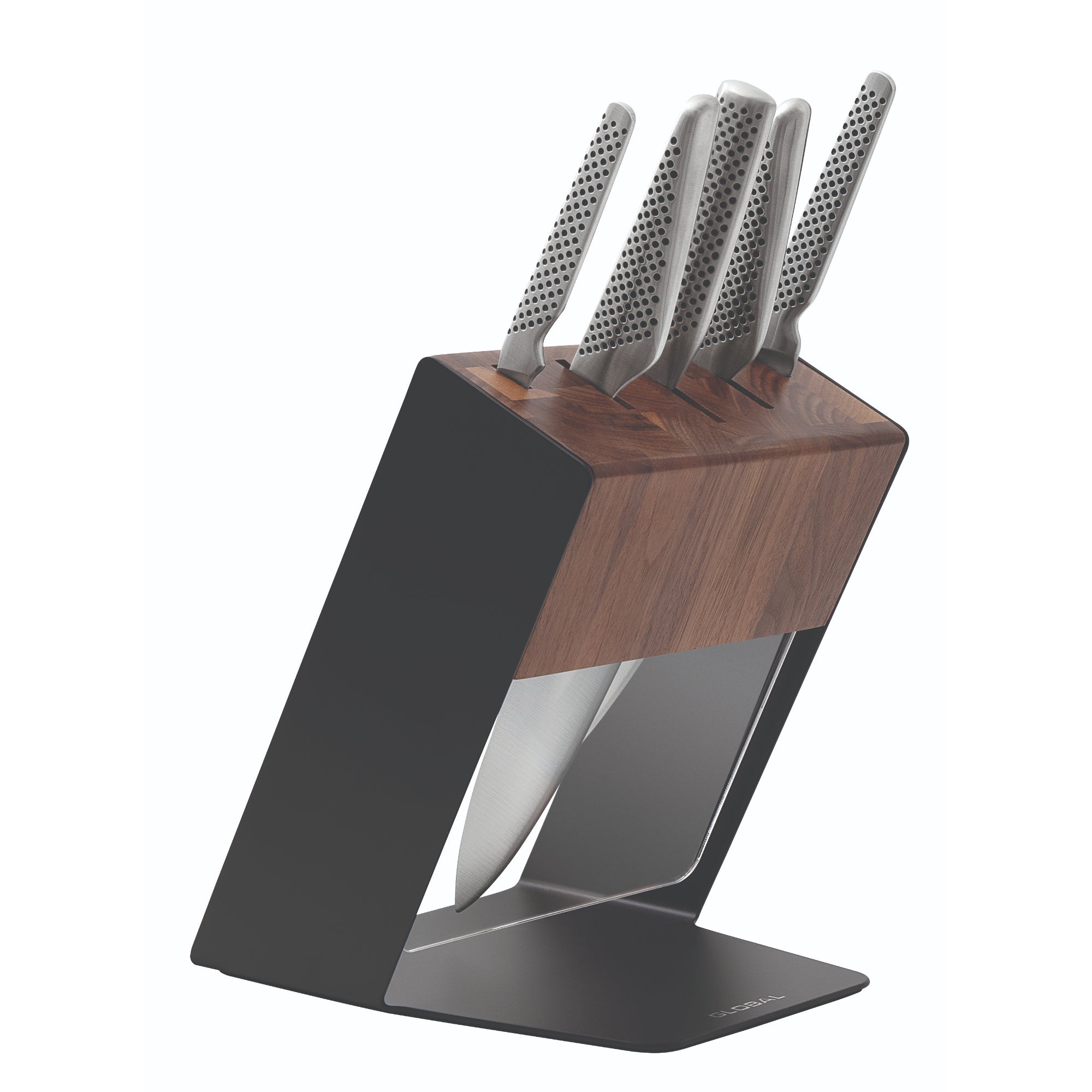 Global Katana 6 Piece Knife Block Set - Black 79587