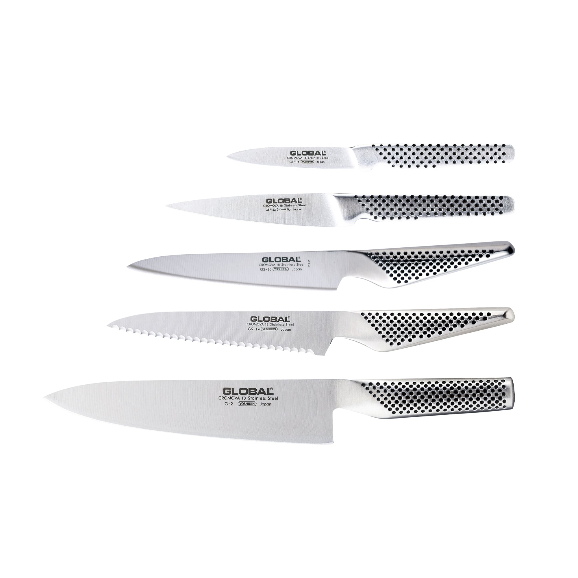 Global Katana 6 Piece Knife Block Set - Black 79587