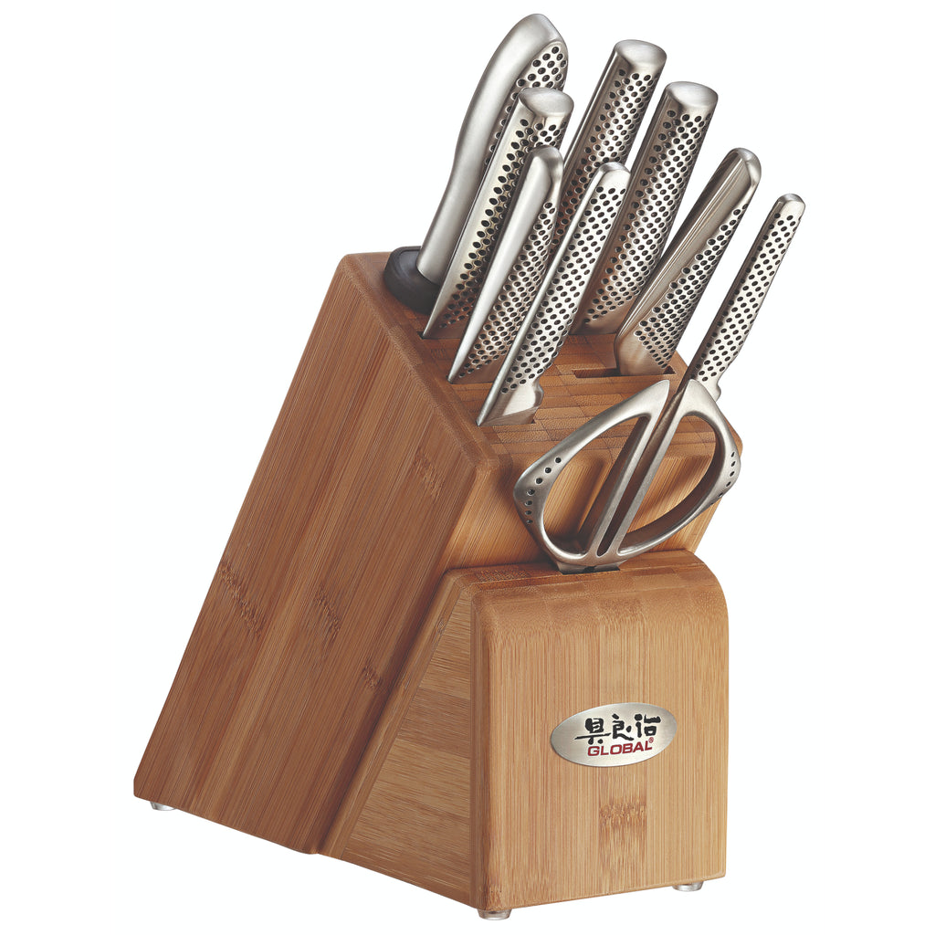 Global Takashi 10 Piece Stainless Steel Japanese Knife Block Set 79589