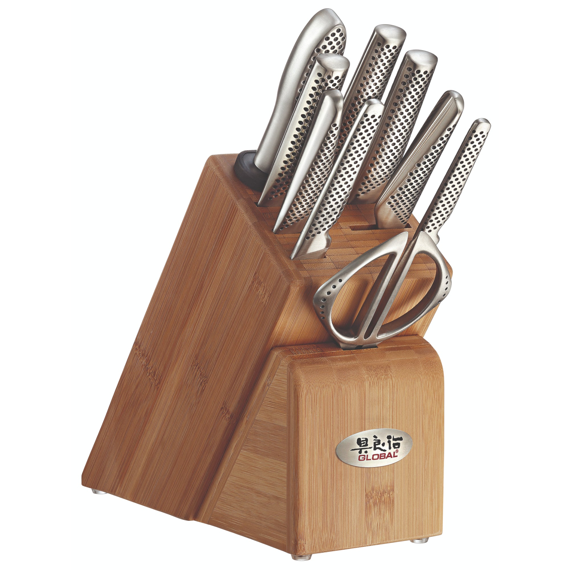 Global Takashi 10 Piece Stainless Steel Japanese Knife Block Set 79589