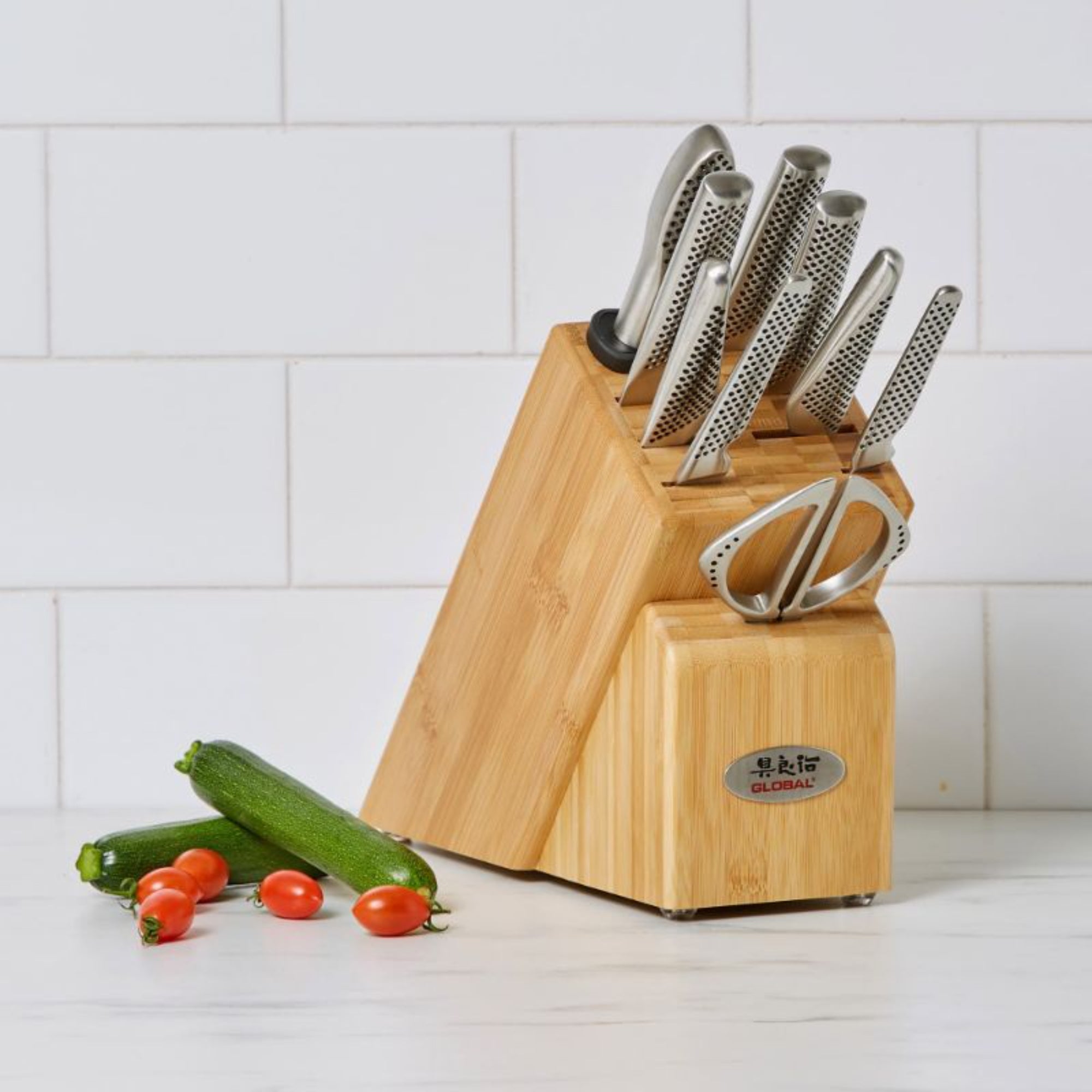 Global Takashi 10 Piece Stainless Steel Japanese Knife Block Set 79589