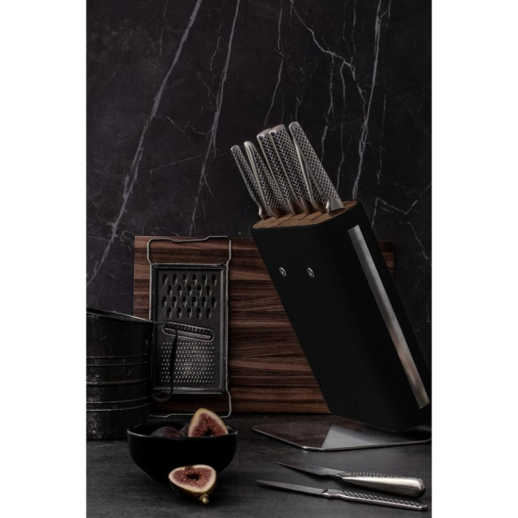 Global Hiro 7 Piece Knife Block Set - Silver