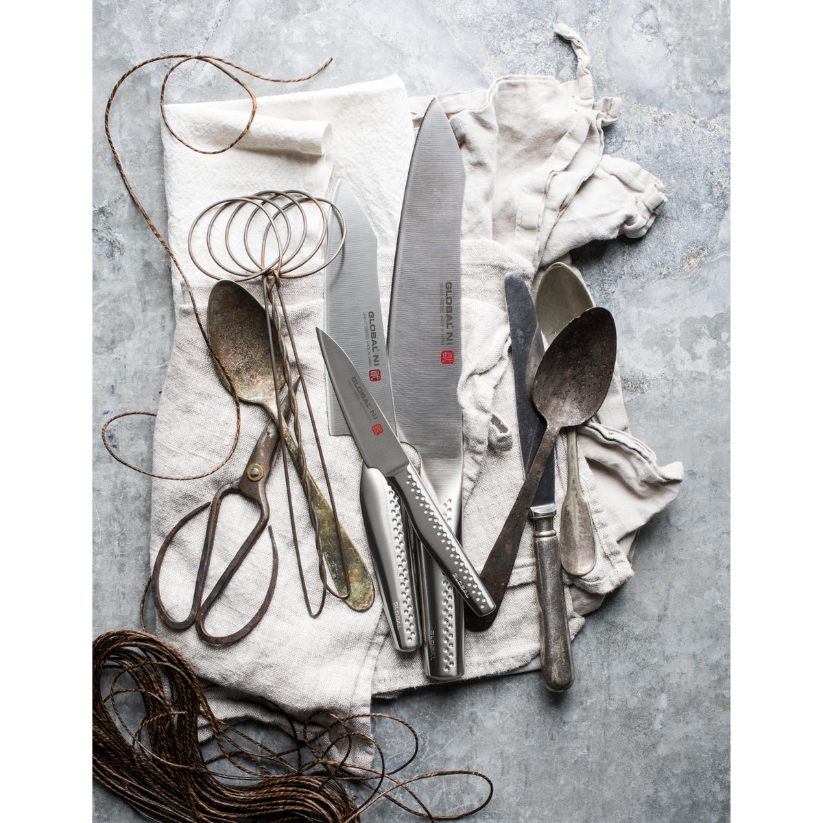 Global NI 3 Piece Kitchen Set - Silver